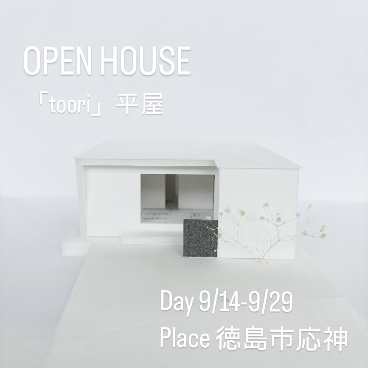 OPEN HOUSE「toori」平屋　9/14-　徳島市応神